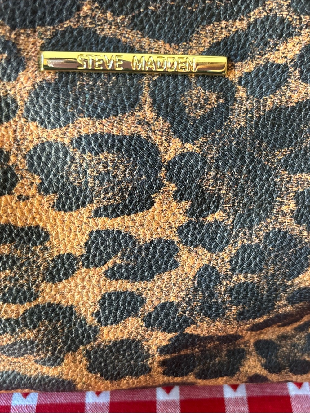 Steve Madden Leopard-Print Pouch in Black and Brown - Picture 6 of 6